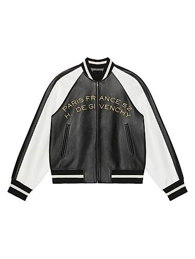Молодежная кожаная куртка Varsity с вышивкой люстры и змеи, Givenchy, Италия 11027108