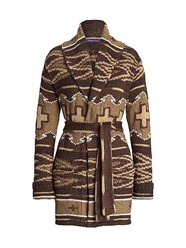 COLLECTION Ralph Lauren Кардиган с шалевым воротником из шелка и льна, 43% шелка, тусклый оттенок, длинные рукава 11010240