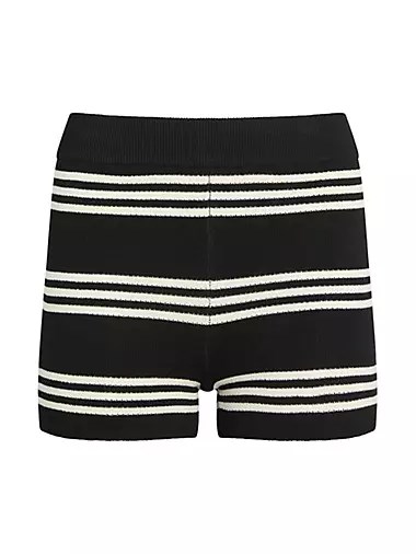 Милые кружевные шорты со средней посадкой Kel от Ser.O.Ya, полосатые, 60% полиэстер, 40% вискоза 10042797