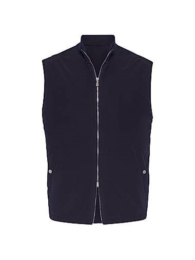 Brunello Cucinelli Жилет из водоотталкивающей микрофибры и хлопка с утеплителем Thermore® и двусторонней молнией 11013857