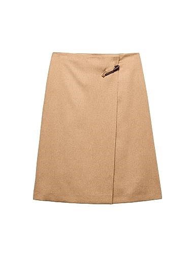 Prada Camel Hair Midi Skirt 11023626