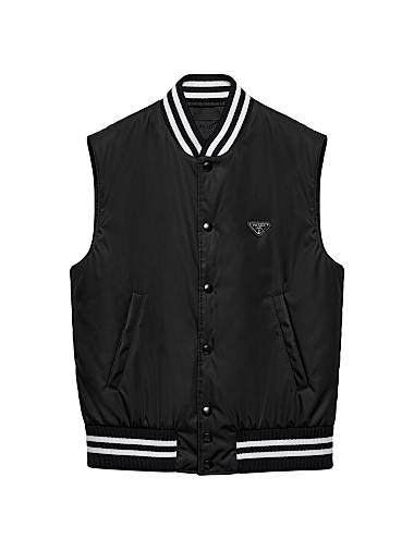 Бестселлер от Prada: жилет из переработанного нейлона с реглановым кроем и ребристым воротником 11023103