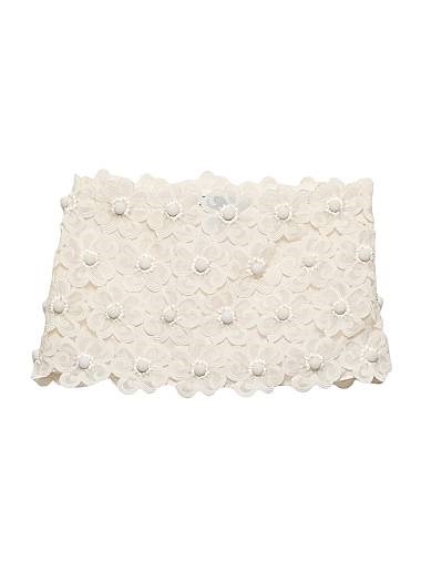 Мини-юбка Prada с цветочным гипюром, боковой кнопочной застежкой и подкладкой 11028026