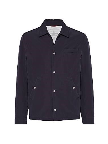 Лёгкая водонепроницаемая куртка-рубашка от Brunello Cucinelli с утеплителем Thermore 11029944