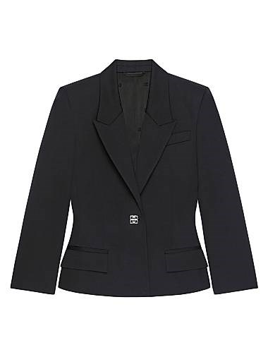 Шерстяной пиджак Givenchy с деталями 4G, классической посадкой, 100% шерсть 11008971