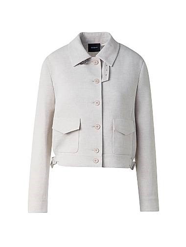 Akris Peer Linen Button-Front Jacket 11019637