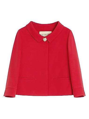 Куртка из креповой кадры Valentino Garavani с пуговичными деталями и изящной подкладкой 11013146