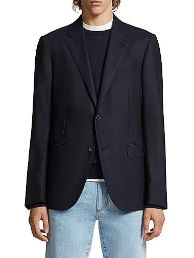 Пиджак Zegna Trofeo Comfort из стрейчевой шерсти и шелка с 10 карманами, итальянский размер 48 11013538