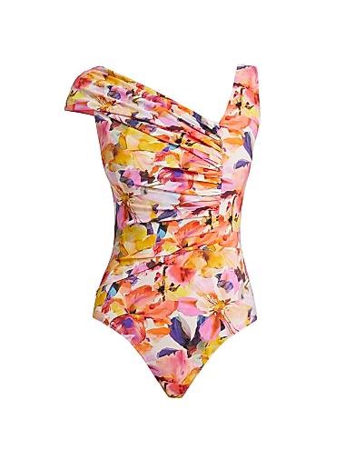 Chiara Boni La Petite Robe Купальник Ryobe с цветочным принтом и асимметричным вырезом, 72% полиамид, 28% эластан, Италия 10042461