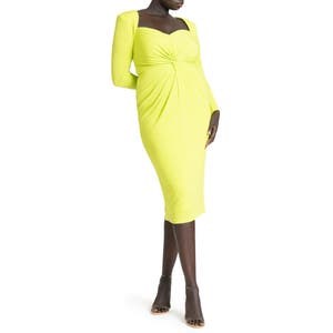 Платье-лонгслив с перевёрнутым передом от Eloquii, идеальная драпировка, 95% переработанный полиэстер 10042861