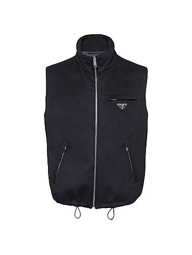 Жилет Prada из кашемира и пуха, регулярный крой, застежка на молнию, вторая сторона из 100% кашемира 11023134