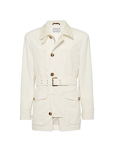 Плащ-парка из водоотталкивающей технохлопковой габардины с поясом от Brunello Cucinelli 11028364