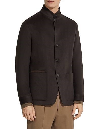 Куртка Oasi Cashmere Il Conte в стиле кэжуал с кожаными элементами и воротником-стойкой от Zegna 11021365