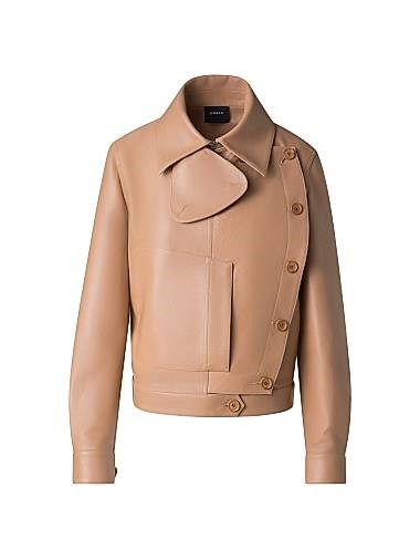 Кожаный асимметричный тренч Arno от Akris из 100% овечьей кожи с шелковой подкладкой 11027535