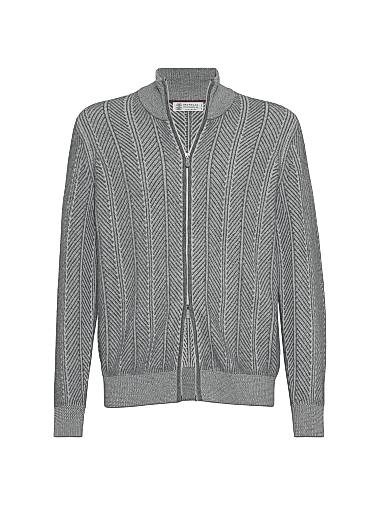 Кардиган Brunello Cucinelli из 100% кашемира с молнией, Италия 11016269