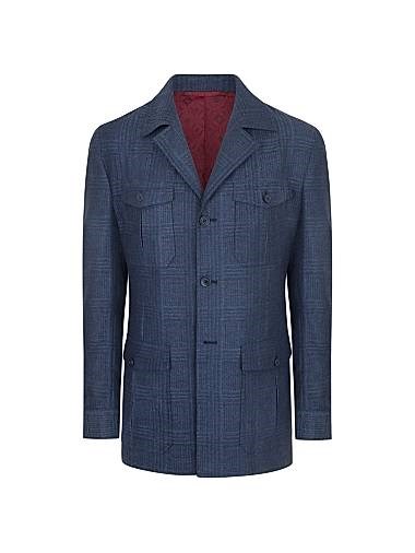 Полевая куртка Stefano Ricci из шерсти, кашемира и шелка с 3 пуговицами и отложным воротником 11027797