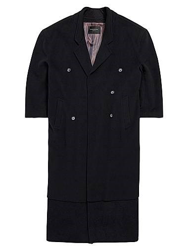 Макси-пальто из обработанного мелтона от Balenciaga, унисекс, с двойной застежкой на 6 пуговиц, произведенное в Италии 11015335