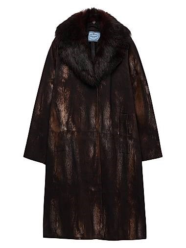 Классическая прямая куртка Prada с одним рядом пуговиц, подкладкой и лацканами 11011491