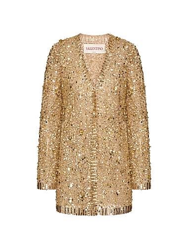 Valentino Garavani Embroidered Tulle Illusion Jacket 11017712