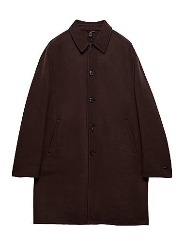 Шерстяное пальто из двойного кашемира от Prada с прямым кроем и центральным разрезом, 100% кашемир 11028298