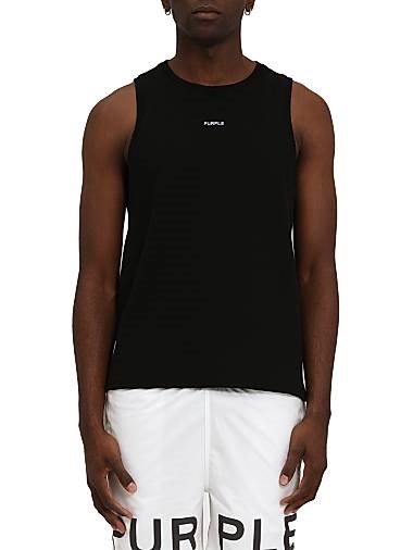 Purple Топ из эластичного хлопка с логотипом, без рукавов и круглым вырезом 11014051