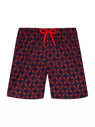 Лёгкие купальные шорты для мальчиков Vilebrequin Homard Pixel из переработанного полиэстера с карманами 10041799