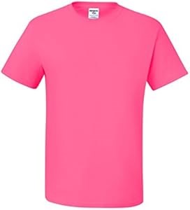 Мужская футболка Jerzees с усиленной строчкой на плечах, размер M, неоново-розового цвета 10022616