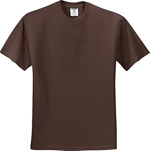Мужская большая футболка с длинными рукавами Jerzees Dri-Power, шоколадная, из 50% хлопка и 50% полиэстера 10022455