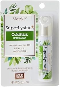 Quantum Health Солнцезащитный бальзам для губ Super Lysine+ ColdStick с SPF-21 для увлажнения, успокоения и защиты губ, 4,8 г 11072126