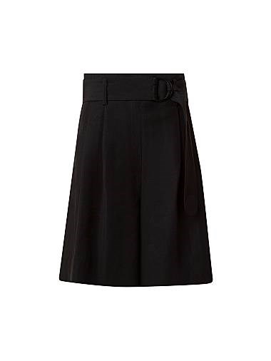 Бермуды Akris punto с плиссировкой, боковыми карманами и регулируемым поясом 11018671