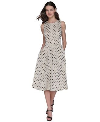 Женское облегающее сатиновое миди-платье без рукавов от Karl Lagerfeld Paris, из блестящей ткани 11022080