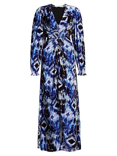 Макси-платье Marie Oliver Elsabeth из бархата с глубоким вырезом и длинными рукавами 11025219