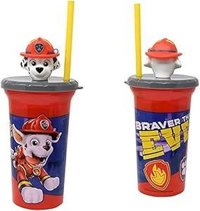 ZAK Designs Детская бутылочка Buddy Sips 450 мл с мультипликационным героем Маршалом из «Щенячьего патруля», безопасная для детей, без BPA 11105970