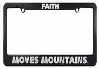 Swanson Рамка для автомобильного номера Faith Moves Mountains, легкая и прочная пластиковая конструкция 11045458