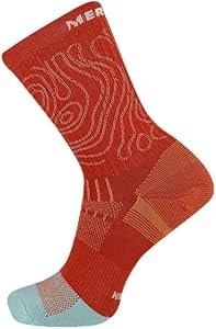 Беговые трейловые носки Merrell с рефлективным эффектом, анатомической посадкой, размер 5-8.5 мужской / 5-9.5 женский 11106069