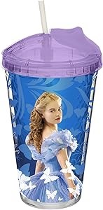 ZAK Designs Изолированная кружка с герметичной крышкой и откидной соломинкой, 16 унций, без BPA, Золушка 11068081