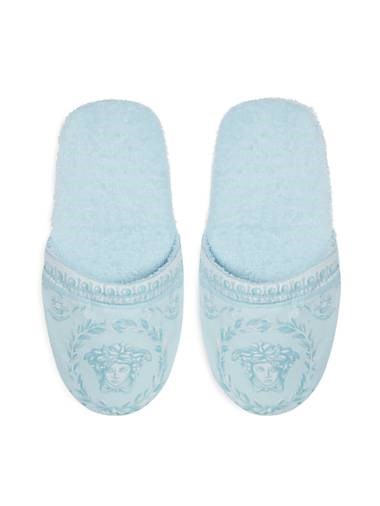 Домашние тапочки Heart Baroque от Versace с пушистым подкладом и классическим круглым носком 11012056