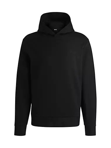 Худи Boss с капюшоном и длинными рукавами, выполненное из полосатого хлопка, стандартная посадка 10043113