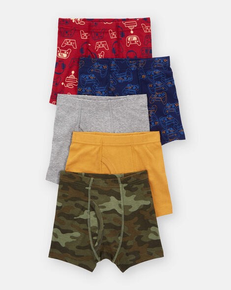 Яркие и стильные молодёжные боксёры Carter',s с принтами видеоигр, упакованные в наборе из 5 штук для энергичных мальчиков 11038582