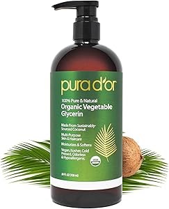 Pura D',Or Органический растительный глицерин 700 мл, полученный из кокоса, бесцветный и без запаха, 100% чистый, премиум-класс, веганский, для ухода за волосами и телом 11055705