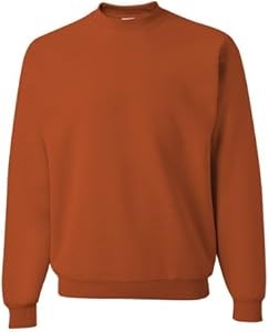 Техасский оранжевый флисовый лонгслив Jerzees 50/50 NuBlend, 50% хлопок, 50% полиэстер, размер XL 10022460