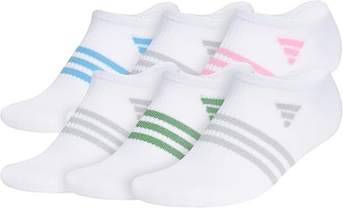 Женские носки adidas Superlite No Show (упаковка 6 пар) с легким профилем ниже щиколотки 11041410
