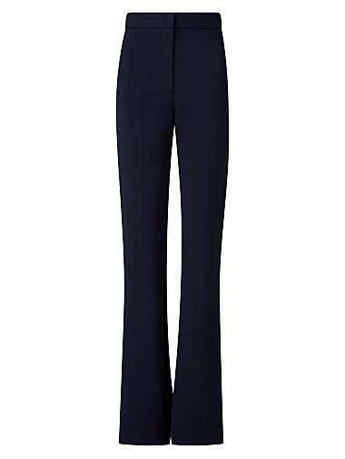 Брюки-клёш из крепа Courtney от Akris punto: высокая талия и задние карманы 11010659