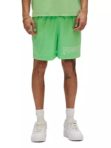 Purple Фиолетовые шорты All Round с эластичной талией, карманом и логотипом на левой ноге, 100% полиэстер 10041833