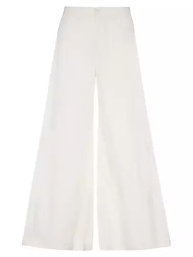 Штаны Willow от 7 For All Mankind из смеси хлопка и льна с завышенной талией, пятью карманами и машинной стиркой 10043103