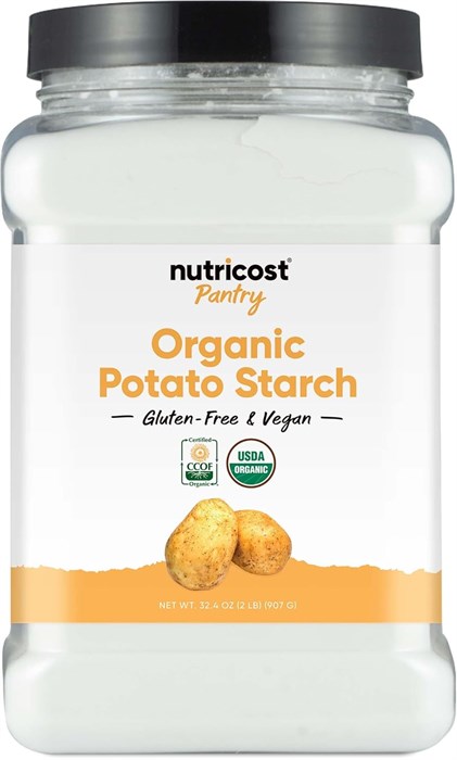 Nutricost Органический картофельный крахмал, 907 г, без глютена и ГМО, для выпечки и загущения блюд 11096848