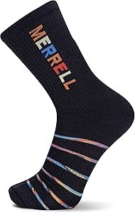 Мужские и женские носки Merrell с радужным логотипом - 1 пара, из экополиэстера, полное амортизирование 11081786