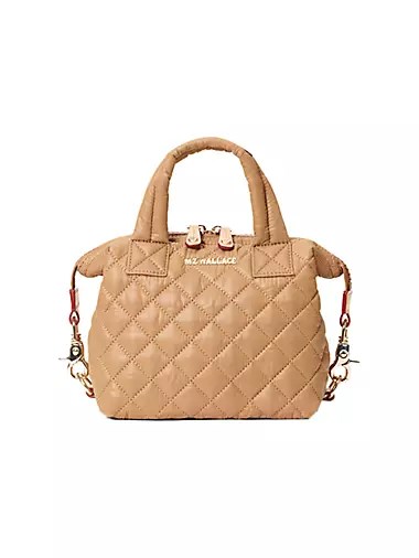 MZ Wallace Сумка Micro Sutton квадратной формы из нейлона и кожи, с регулируемым ремнём и четырьмя карманами 10043406