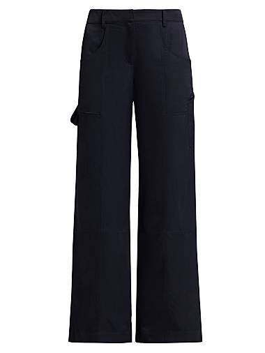 Широкие брюки с поясом и карманами Chrystie Street от TWP, 76% вискоза, 24% лен, США 11022703