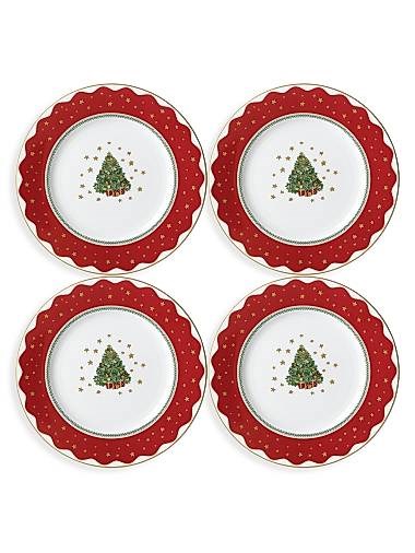 Prouna Набор фарфоровых десертных тарелок My Noel с узором звезд, 4 шт, диаметр 21.5 см 11017013